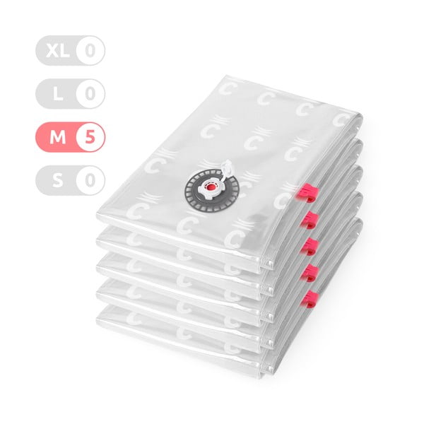 Вакуумни торбички в комплект от 5 броя Vacuum M – Compactor-image-1