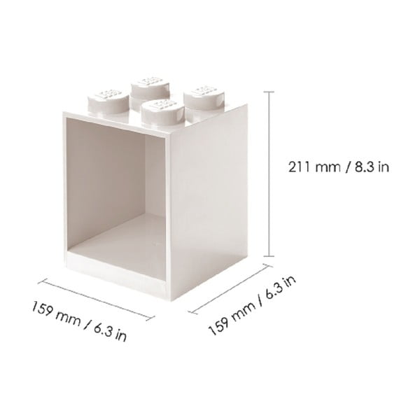 Комплект от 2 детски червени рафта за стена Brick - LEGO®-image-3