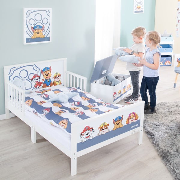 Бяло и синьо детско легло 70x140 cm Paw Patrol – Roba-image-1