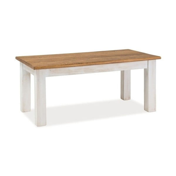 Bílý konferenční stolek z borovicového dřeva Signal Poprad, délka 120 cm