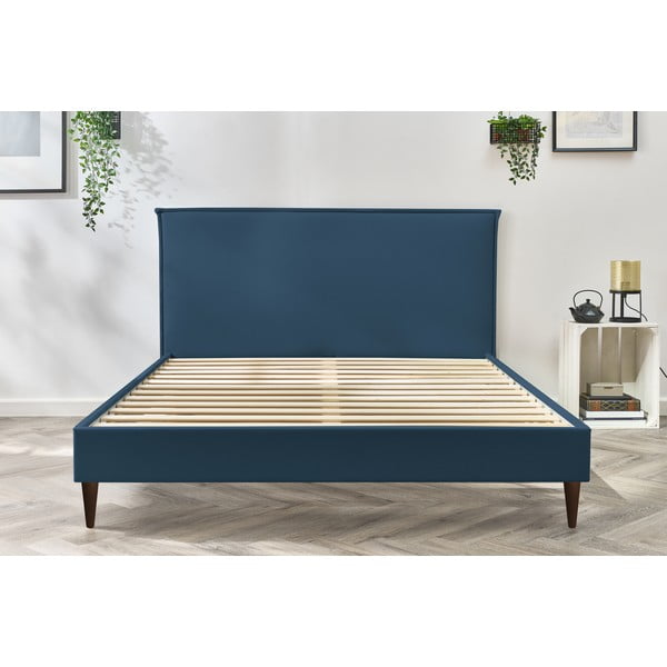 Синьо тапицирано двойно легло с решетка 180x200 cm Sary - Bobochic Paris-image-1