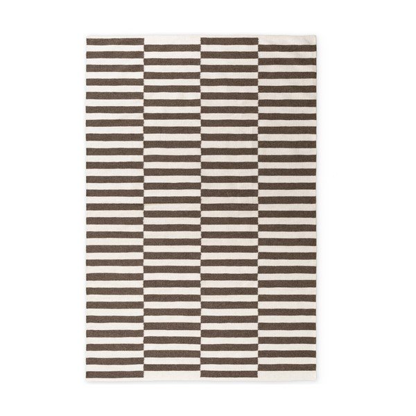 Бял/кафяв двустранен/ръчно изработен вълнен килим 200x300 cm Vika – Hanse Home