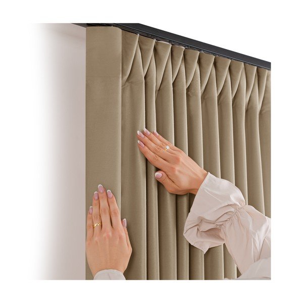 Бежова затъмняваща завеса 265x175 cm Velto – Filumi-image-2