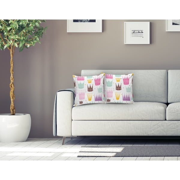 Бебешка калъфка за възглавница Colorful Crown - Minimalist Cushion Covers-image-2