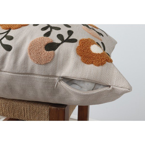 Ленена декоративна възглавница 43x43 cm Fulya – Mioli Decor-image-4