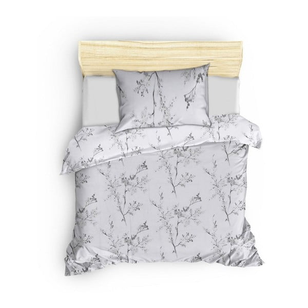 Бяло памучно спално бельо за единично легло 140x200 cm Chicory - Mijolnir