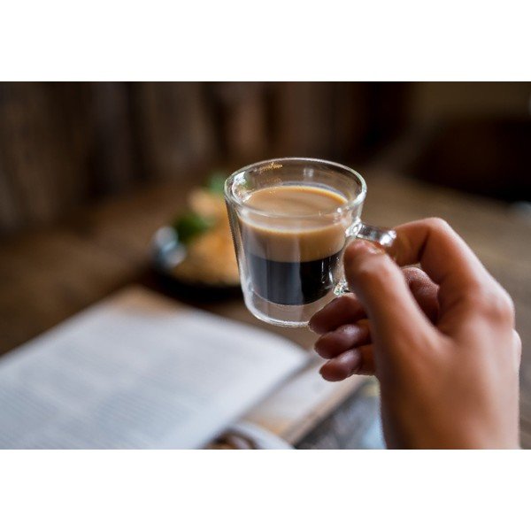 Стъклени чаши в комплект 2 бр. за еспресо/с двойни дъна 80 ml Diva – Vialli Design-image-1