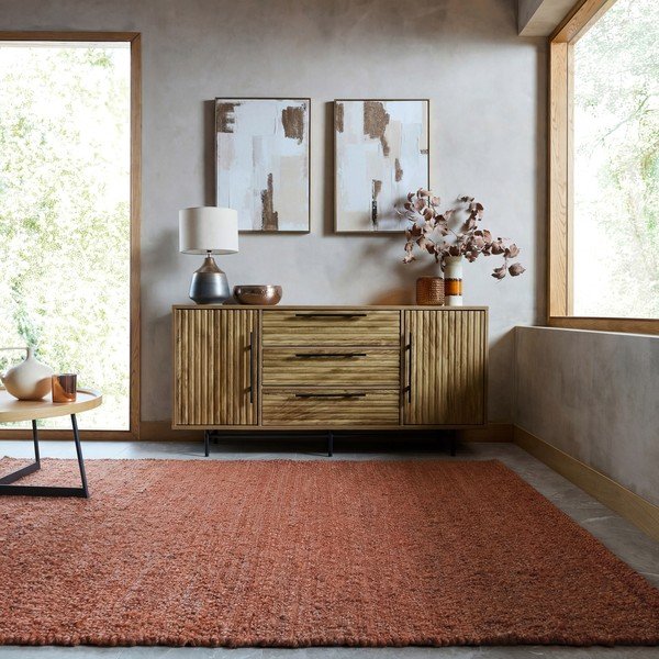 Теракотен ръчно изработен килим 120x170 cm Finley – Flair Rugs-image-1