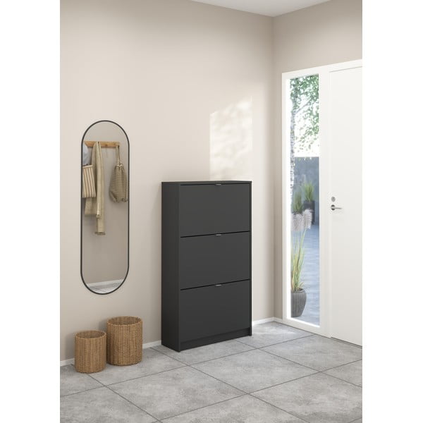 Сива накланяща се стойка за обувки Shoes – Tvilum-image-1