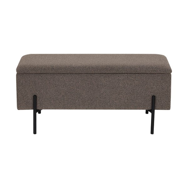 Кафява пейка от прежда с примки от букле Watford – House Nordic