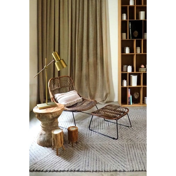 Светлокафяв ръчно изработен вълнен килим подходящ за пране 170x240 cm Golden Coffee – Lorena Canals-image-3