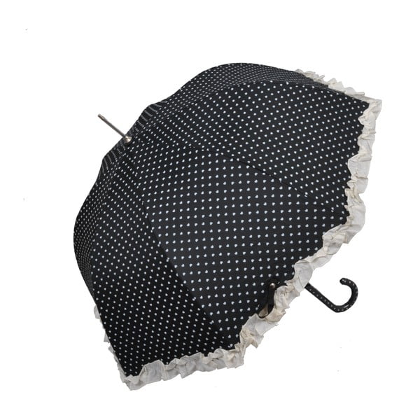 Černý deštník Clayre & Eef Lace