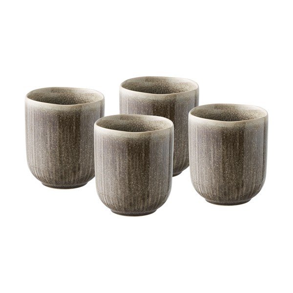 Сиво-бежови глинени чаши в комплект 4 бр. 360 ml Viola – House Nordic