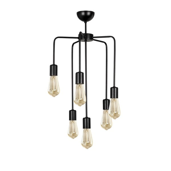 Черно метално висящо осветително тяло Opviq lights Linos - Opviq lights-image-4