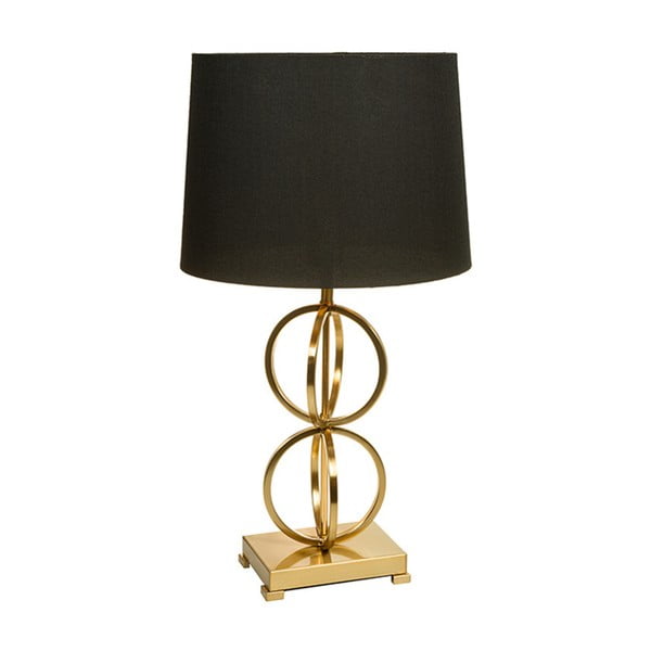 Černá stolní lampa  se základnou ve zlaté barvě Santiago Pons Tify Cirq