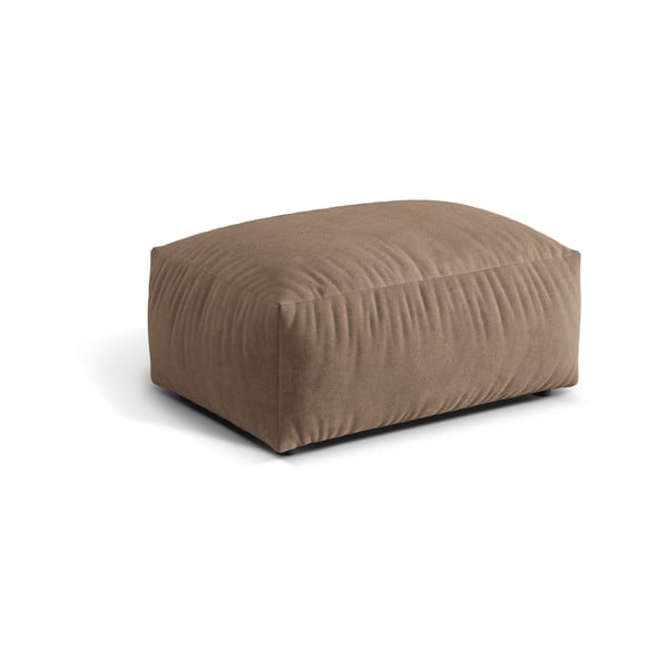 Светлокафява кадифена модулна табуретка Martina – Micadoni -image-1