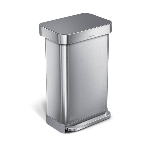 Стоманено кошче за боклук с педал в сребрист цвят 45 l – simplehuman