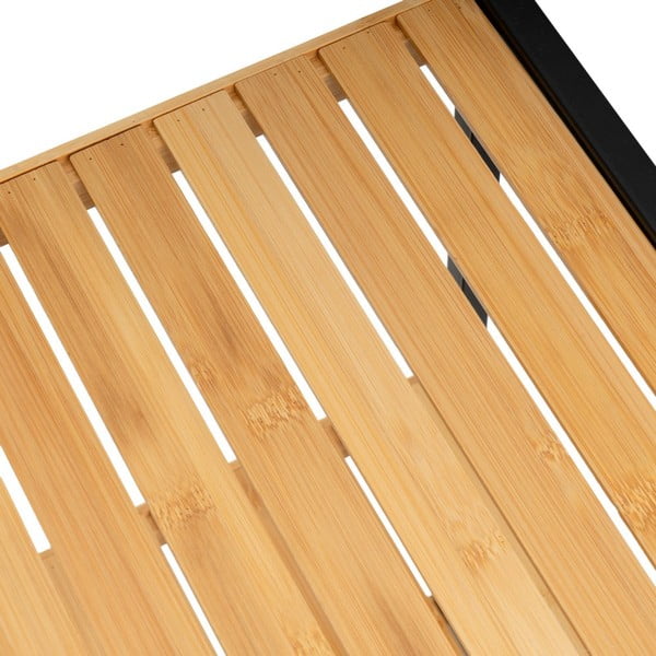 Черен и естествен бамбуков стелаж 30x70 cm – Casa Selección-image-2