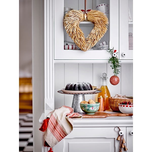 Кремави глинени купички в комплект от 2 бр. с коледни мотиви 500 ml Jolly – Bloomingville-image-1