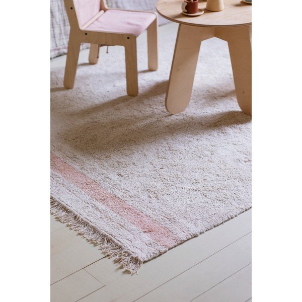Розов и кремав ръчно изработен памучен килим подходящ за пране 90x130 cm Gastro Rose – Lorena Canals-image-4