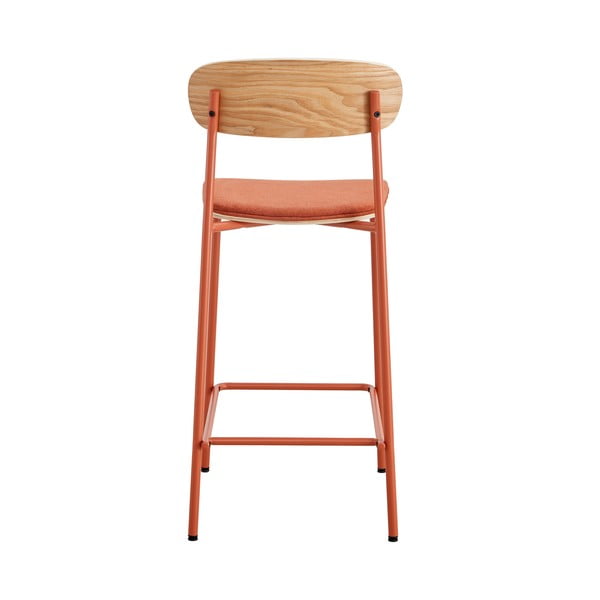 Бар столове в комплект от 2 броя в червен и естествен цвят (височина на седалката 66 см) Adriana - Marckeric-image-3