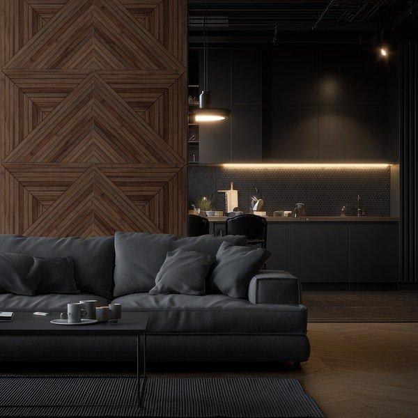 Текстилни акустични панели в комплект 2 бр. 60x60 cm Medium Timber II – Styler-image-2