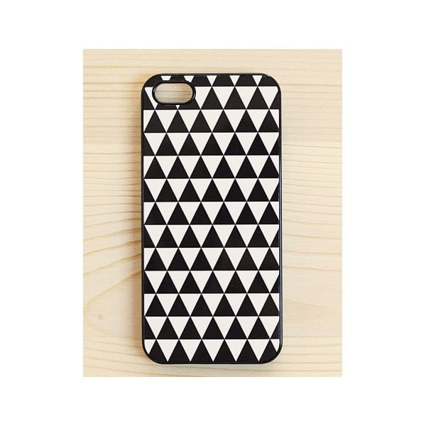 Obal na iPhone 5, Triangles Black&White, černý