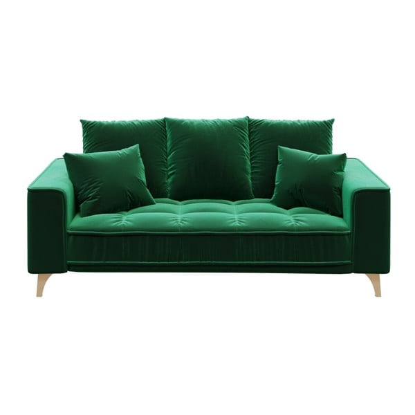 Тъмнозелен кадифен диван Devichy , 204 cm Chloe - devichy