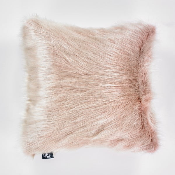Розова пухкава калъфка за възглавница, 50 x 50 cm - WeLoveBeds