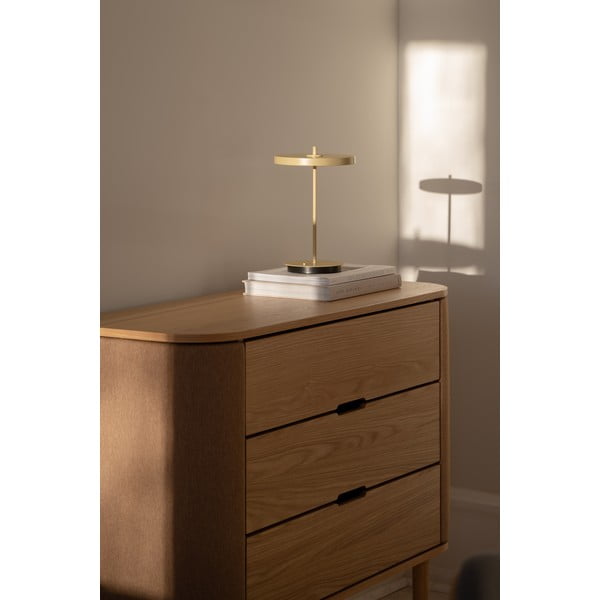 Светложълта метална LED настолна лампа с метален абажур (височина 31 cm) Asteria Move – UMAGE-image-3