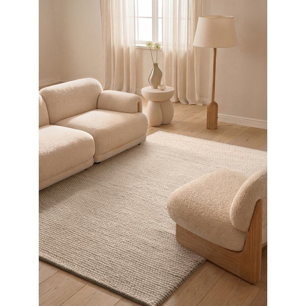 Кремав ръчно изработен вълнен килим 120x170 cm Richmond Diana – Ted Baker-image-1