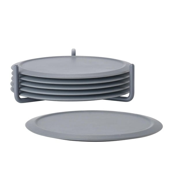 Сиви силиконови подложки в комплект от 6 броя с поставка Singles - Zone-image-2