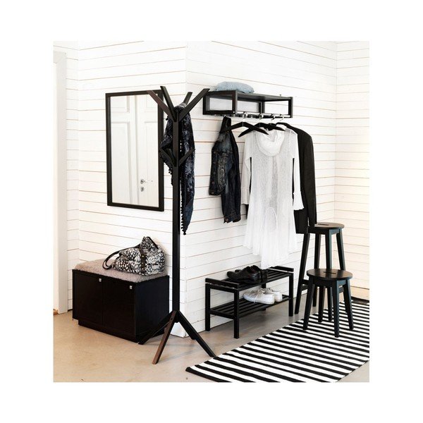 Черна стойка за обувки за сядане Confetti – Rowico-image-3