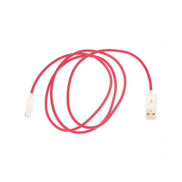 Micro-USB kabel, červený