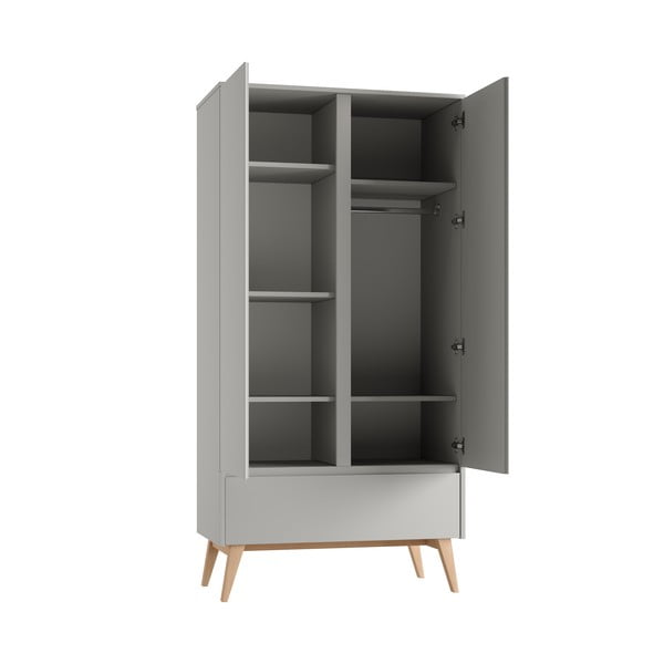 Сив детски гардероб 100x52,5 cm Swing - Pinio-image-1