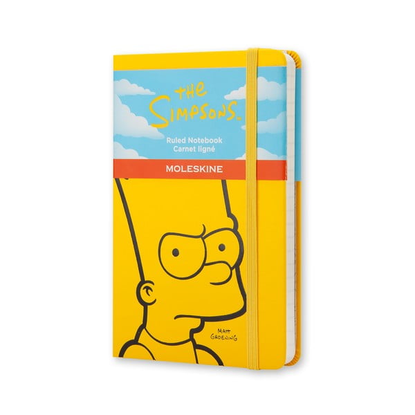 Žlutý zápisník moleskine The Simpsons, malý