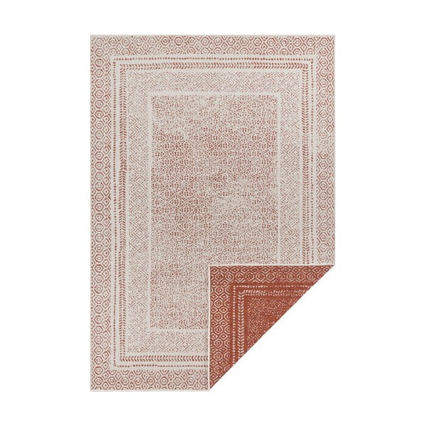 Оранжево-бял килим на открито Берлин, 80 x 150 cm - Ragami