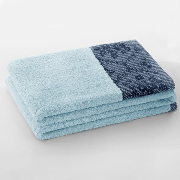 Синя памучена хавлиена кърпа от тери 70x140 cm Crea – AmeliaHome