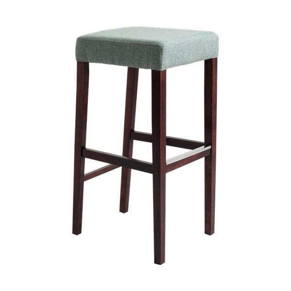 Světle tyrkysová barová stolička s tmavě hnědými nohami Custom Form Wilton