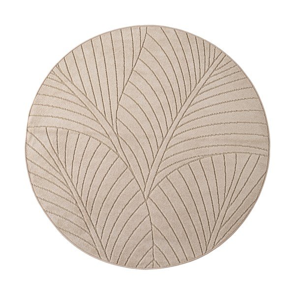 Бежов кръгъл килим за открито и закрито ø 120 cm Nova 1203 – Ayyildiz Carpets