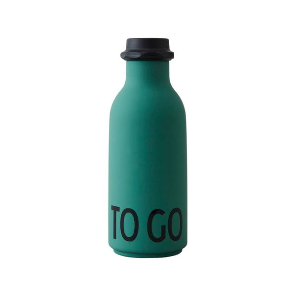 Зелена бутилка за вода , 500 ml To Go - Design Letters