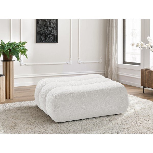 Бяла табуретка  от прежда с примки от букле Azra – Bobochic Paris-image-1