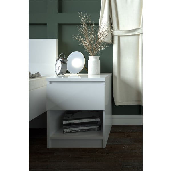 Бяло нощно шкафче Naia - Tvilum-image-1