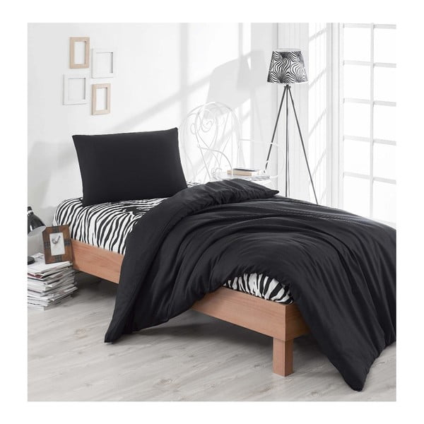 Спално бельо с чаршаф за единично легло Dark, 160 x 220 cm - Mijolnir