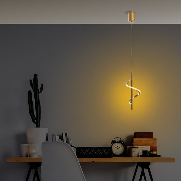 LED висящо осветително тяло  в златист цвят ø 16 cm Likma – Opviq lights-image-4