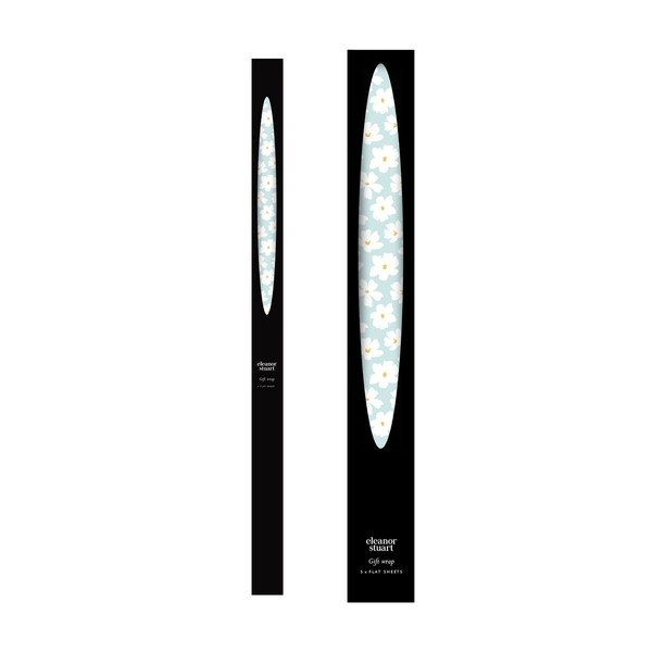 Синя и бяла опаковъчна хартия № 8 Floral - eleanor stuart-image-3