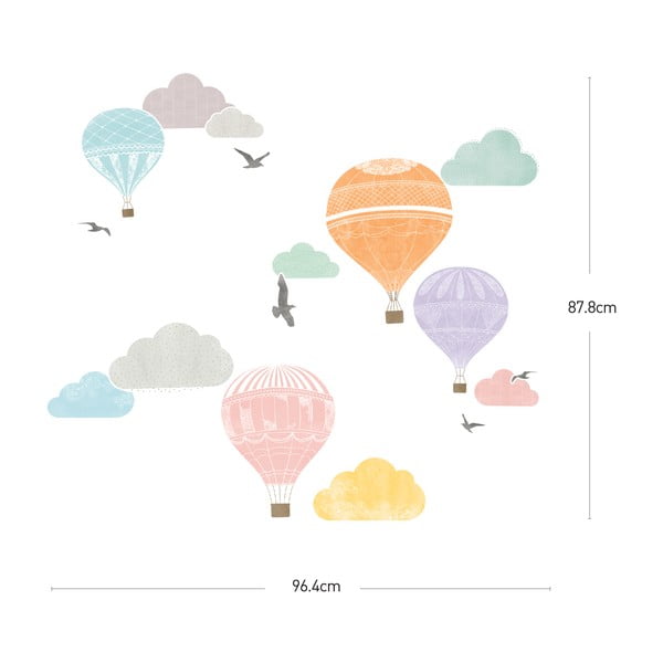 Комплект стикери за стена Montgolfier - Ambiance-image-3