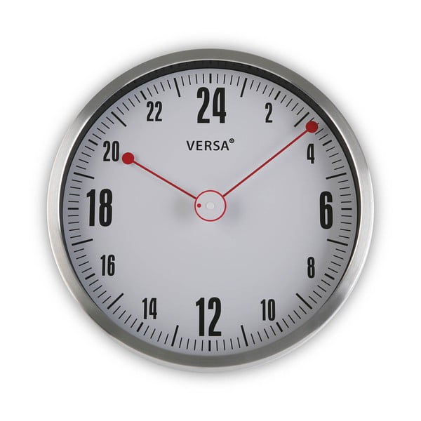 Сив кръгъл стенен часовник Silly, ø 30 cm - Versa