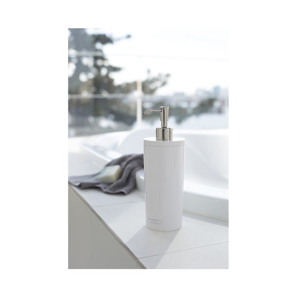 Бял пластмасов диспенсер за сапун 500 ml Round – YAMAZAKI-image-3