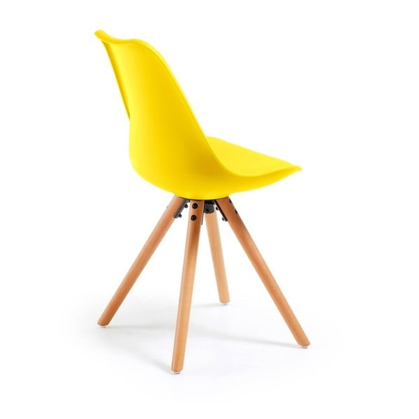 Жълт стол с букови крака Bonami Essentials Lumos - loomi.design-image-1